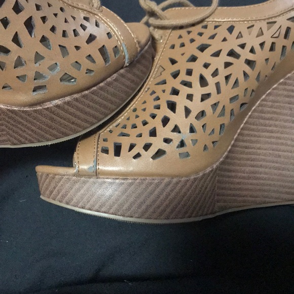 Sbicca  Faux Leather Lace Up Wedges - Picture 8 of 8